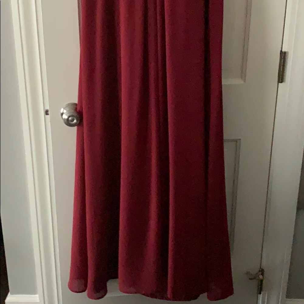 COPY - After Six Burgundy Bridesmaid Dress - Picture 2 of 8